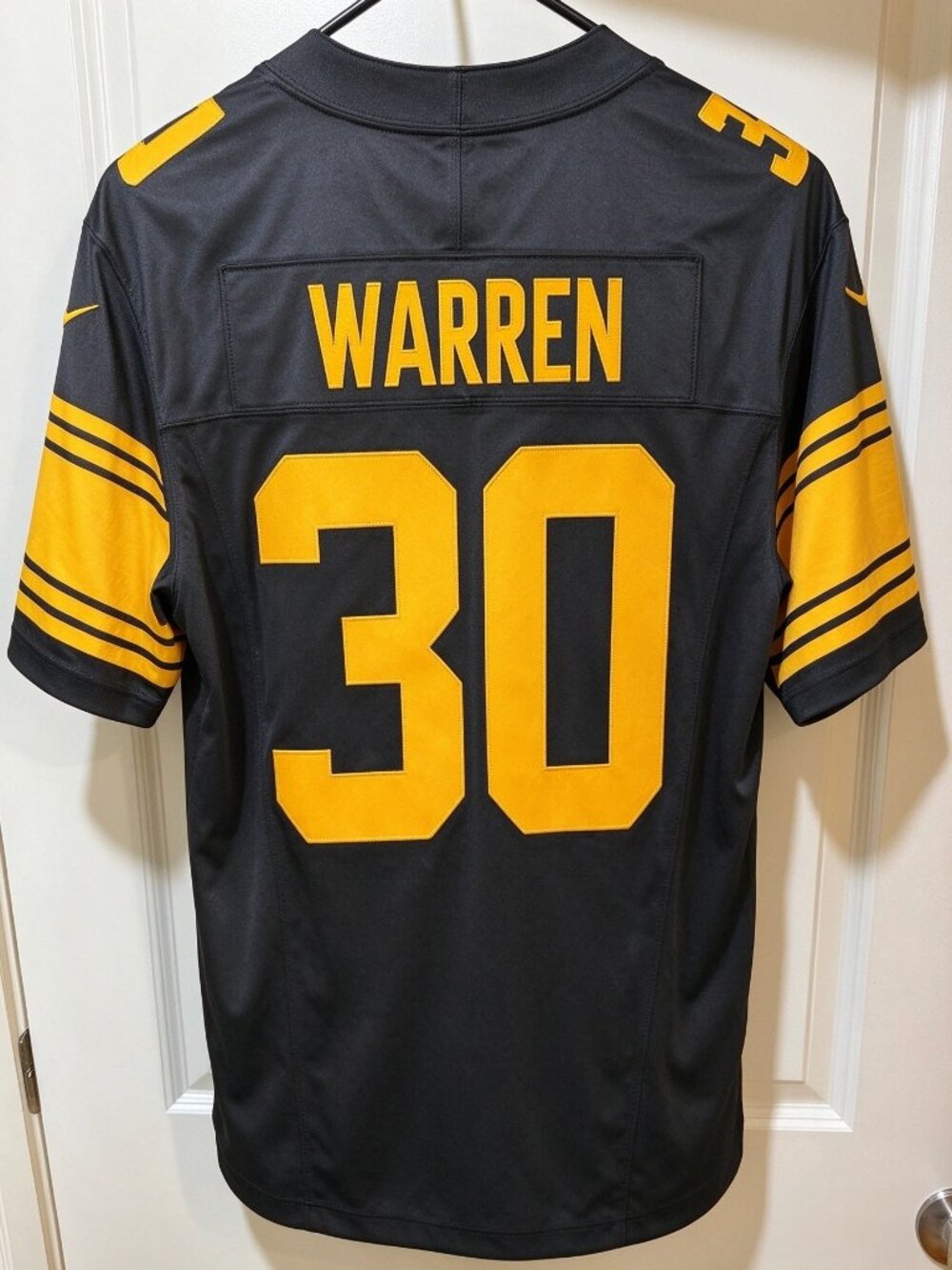 Jaylen Warren Black Jersey Rush Vapor Stitched